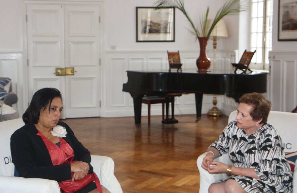 HMASusanna's tweet photo. Just had a great chat with Ms. Ana Elisa Santana Afonso, New director of the @UNESCO Liaison Office in Addis Ababa https://t.co/5hACB0MLY1
