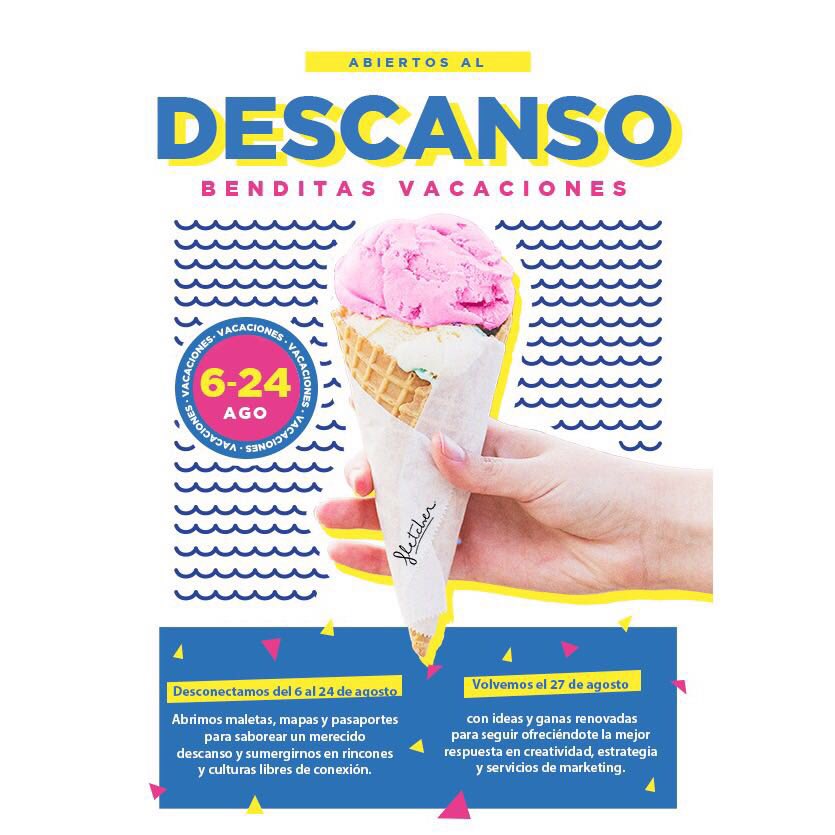 FletcherAgency's tweet photo. H 🐡 l i d a y s ‼️

~ Abiertos al descanso ~ 

#holidays #summer #rest https://t.co/ZkcnOelLEf