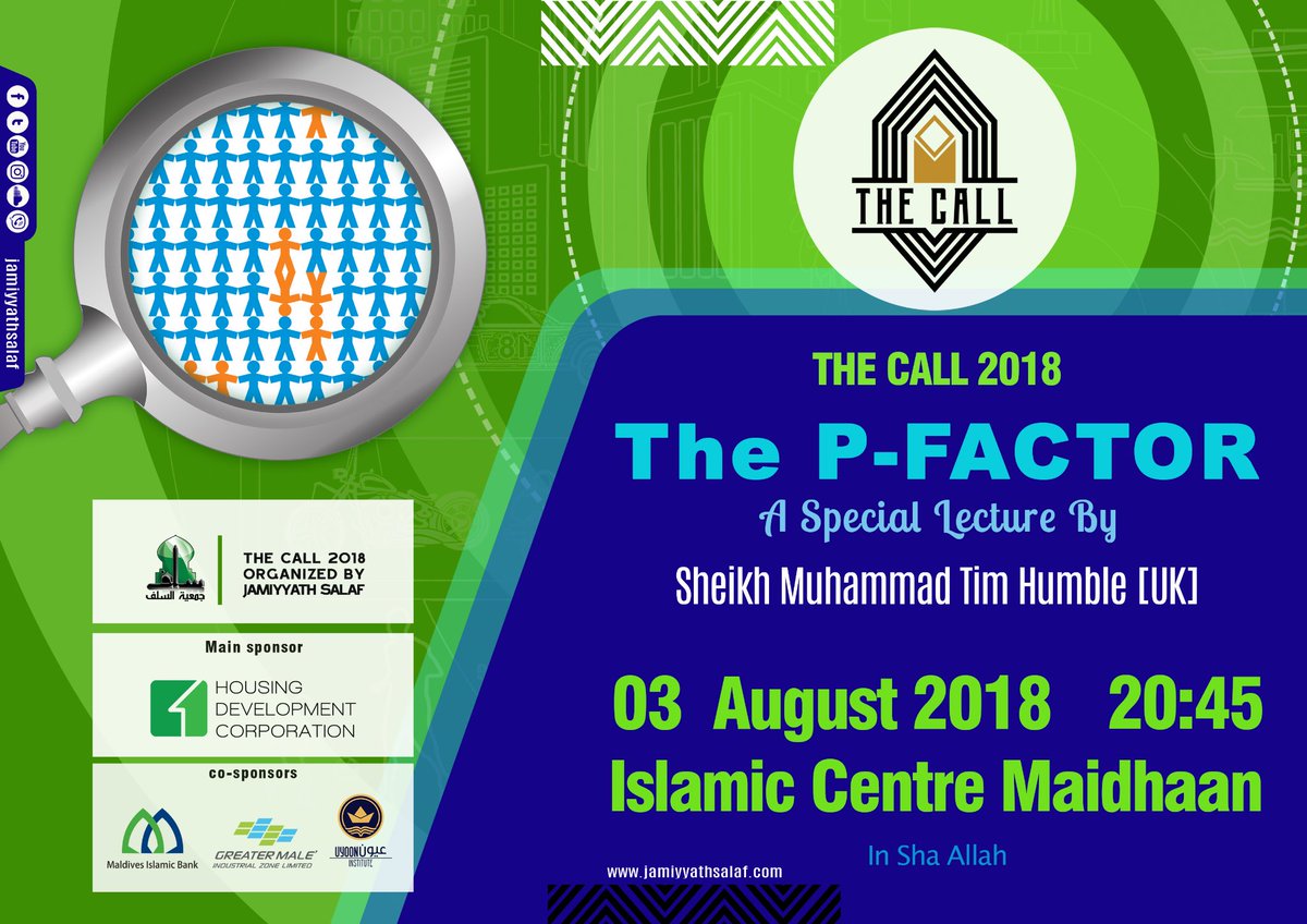JAMIYYATHSALAF's tweet photo. #thecall2018 Special lecture for #Youths, tonight at Islamic Center Maidhaan, Insha Allah | #YouAreInvited https://t.co/ZB93XA25dX
