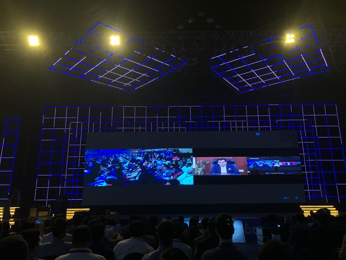 GoaITDept's tweet photo. #LIVE from #IBCIndia2018
Mr. Amitabh Kant, CEO of @NITIAayog joins in via Video Conference live for his Keynote Address on why India is a growing Blockchain hub at @enblocibc Hyderabad. https://t.co/wj8jhjsgMm