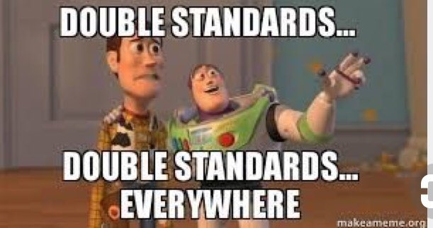 lauzc24's tweet photo. #DoubleStandards https://t.co/vec7TpLUyw