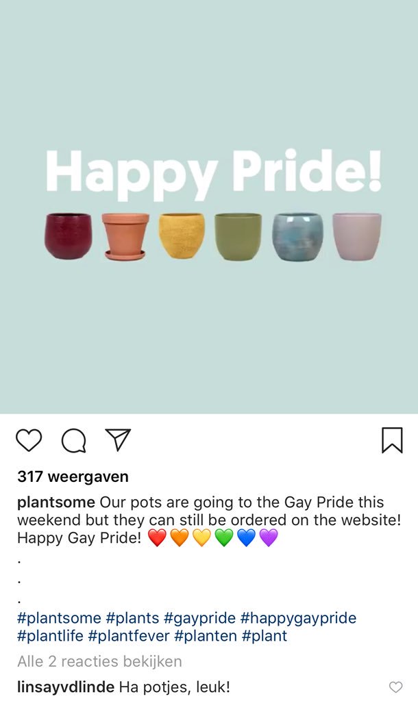 Ha, potjes. Leuke inhaker <a href="/plantsomeNL/">Plantsome</a> . #pride