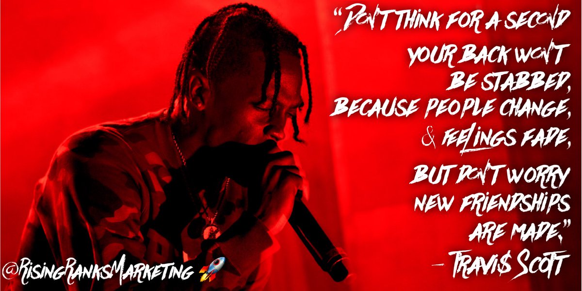 RisingRanks1's tweet photo. #TravisScott #TravisScottFans #JacquesWebster #LaFlame #Trav #CactusJack #KylieJenner #HunchoJack #GrandHustle #VeryGOODBeats #OwlPharaoh #DaysBeforeRodeo #Rodeo #Antidote #BirdsInTheTrapSingMcKnight #Astroworld #StormiWebster #UpperEchelon #FriendshipQuotes #Inspirational https://t.co/jVZCgZc982
