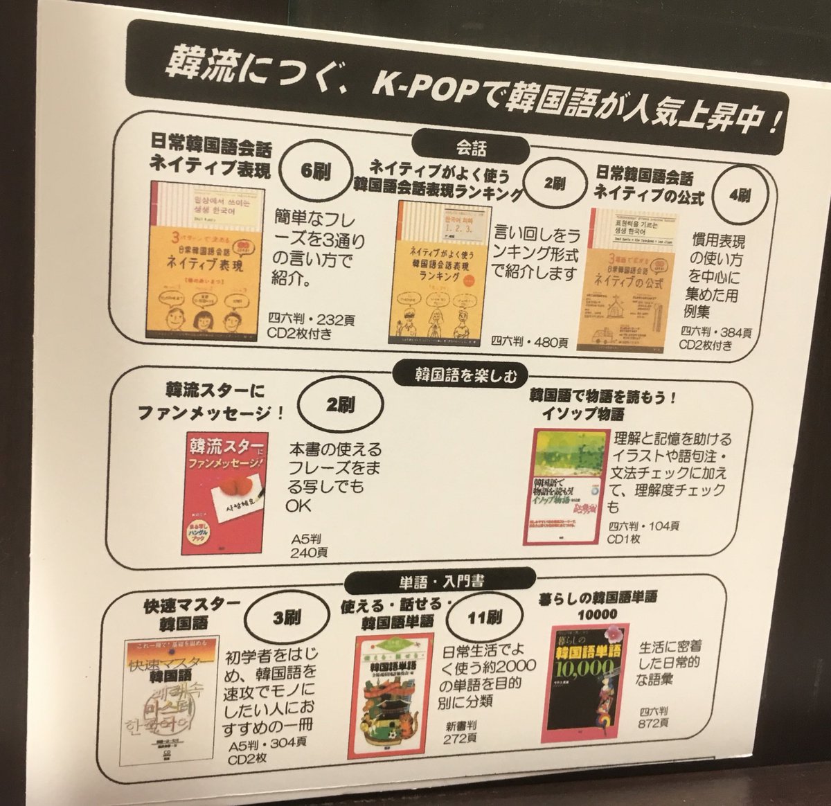 ট ইট র 丸善名古屋本店 7f語学書売場 韓国語 学習フェア はじめました 好きな曲の歌詞を理解したい 旅行で現地の方とスムーズにコミュニケーションをとりたい そんなあなたに 新刊 韓国語きほん単語集 新星出版社 もさっそく売れてます 持ち歩きに