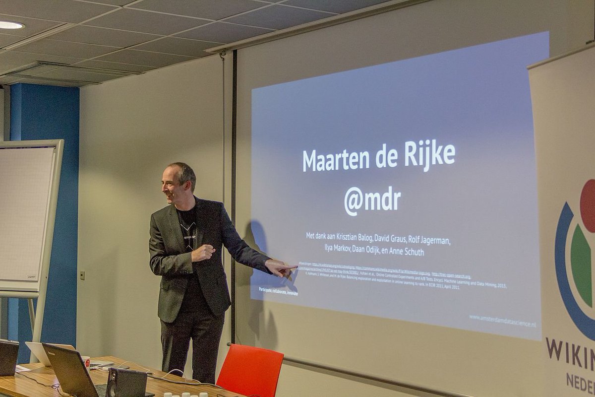 Open Science (@openscience) on Twitter photo "If you are in academia, share your publications, share your teaching materials, share your code, share your data, share your time. If you have the opportunity, please help to facilitate more open exchange of talent and of knowledge."
-<a href="/mdr/">Maarten de Rijke</a> on #OpenScience
staff.fnwi.uva.nl/m.derijke/open… "If you are in academia, share your publications, share your teaching materials, share your code, share your data, share your time. If you have the opportunity, please help to facilitate more open exchange of talent and of knowledge."
-<a href="/mdr/">Maarten de Rijke</a> on #OpenScience
staff.fnwi.uva.nl/m.derijke/open…