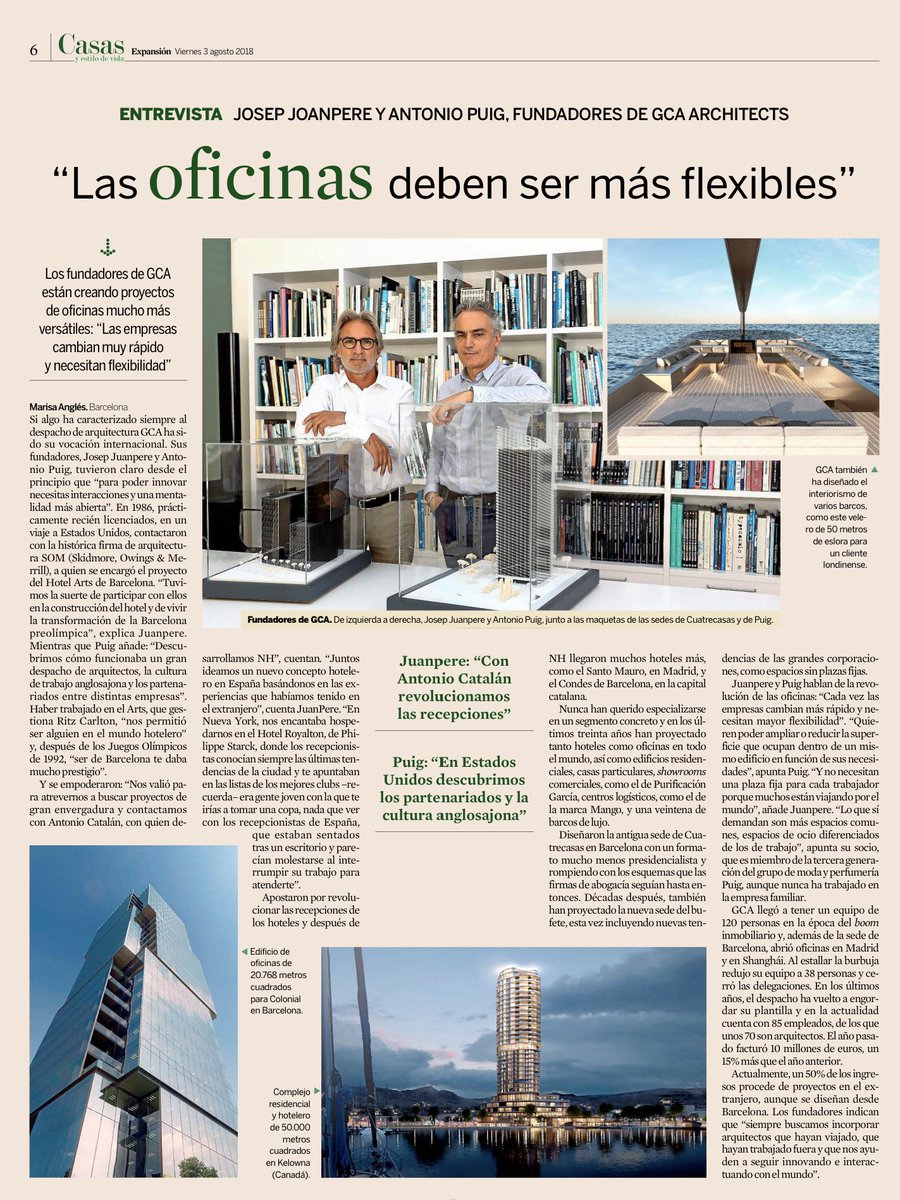 GCA Architects: solvencia y creatividad
NH, Santo Mauro, Condes BCN, nave Mango, sede Cuatrecasas, etc. 
Por <a href="/marisaangles/">Marisa Anglés</a> <a href="/expansioncom/">expansioncom</a>