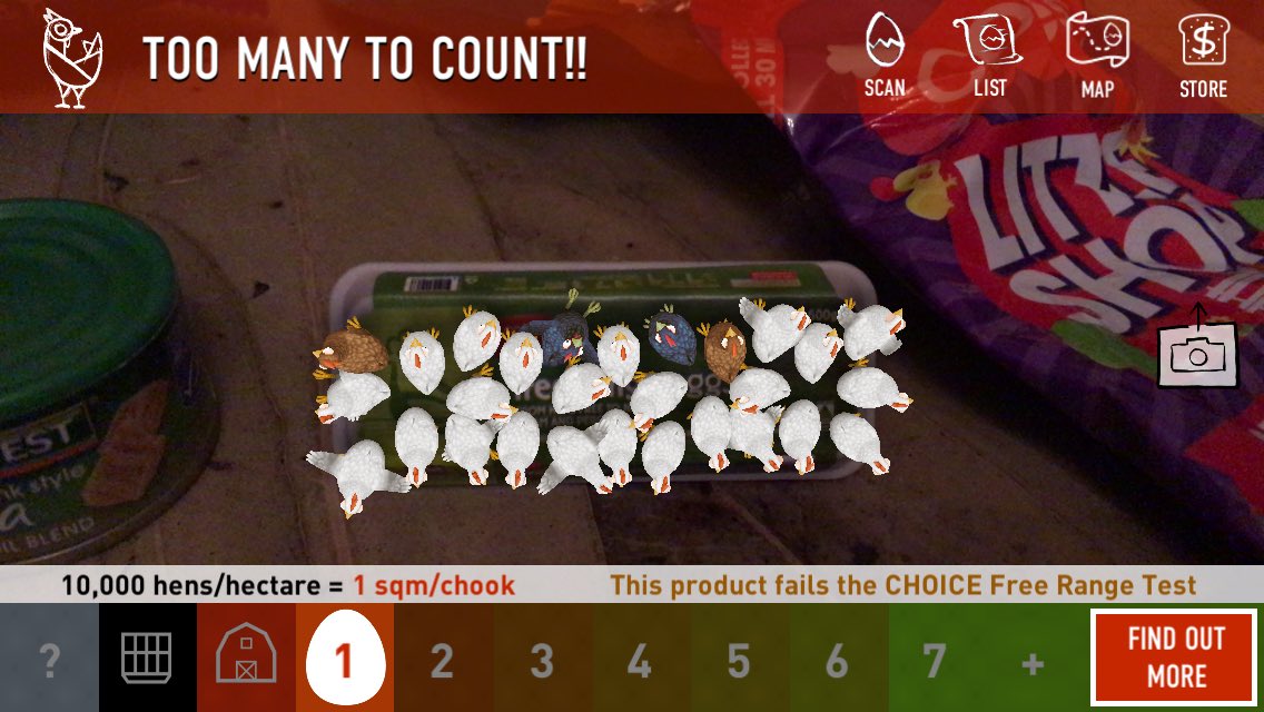 jasminetea's tweet photo. Fact of the day: The @choiceaustralia #CLUCKAR app recognises the tiny miniature plastic carton from Coles. Not really free range (and not really real either). https://t.co/yt0zMCqhxV