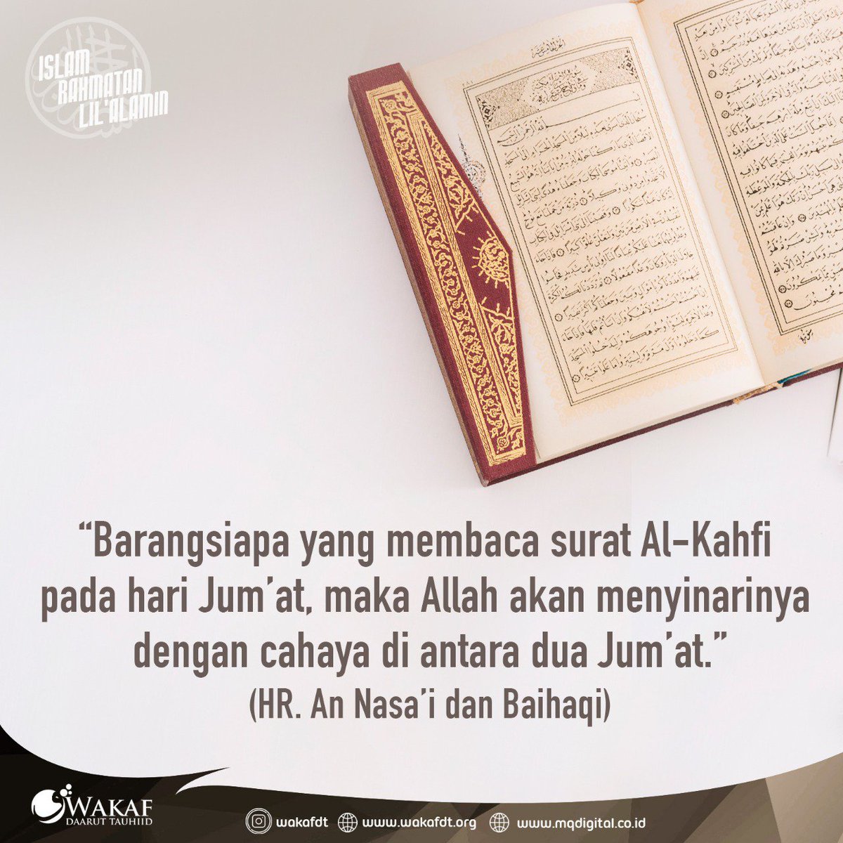 aagym's tweet photo. Sahabat - sahabat yang baik, sudah baca surat Al kahfi hari ini?

-admin- https://t.co/WnJzdlHGV9