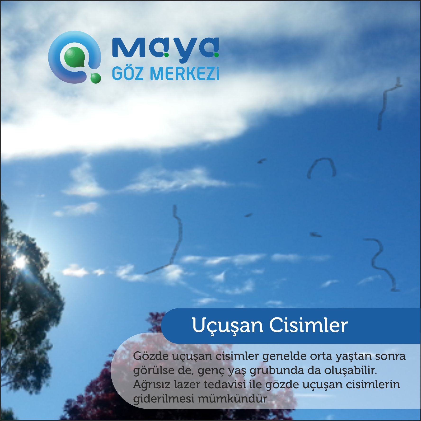 Maya Goz Merkezi No Twitter Gozde Ucusan Cisimler Genelde Orta Yastan Sonra Gorulse De Genc Yas Grubunda Da Olusabilir Agrisiz Lazer Tedavisi Vitreolisiz Ile Gozde Ucusan Cisimlerin Giderilmesi Mumkundur Https T Co Jjmfxcmle5