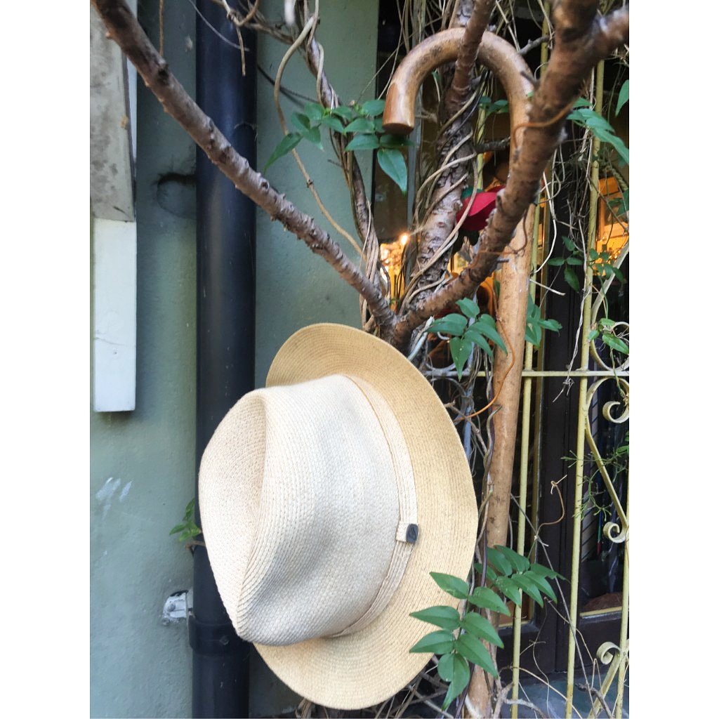 My personal hat and stick rack behind the shop. BH.
#billhornets #stylenotfashion #panamahat #cane
