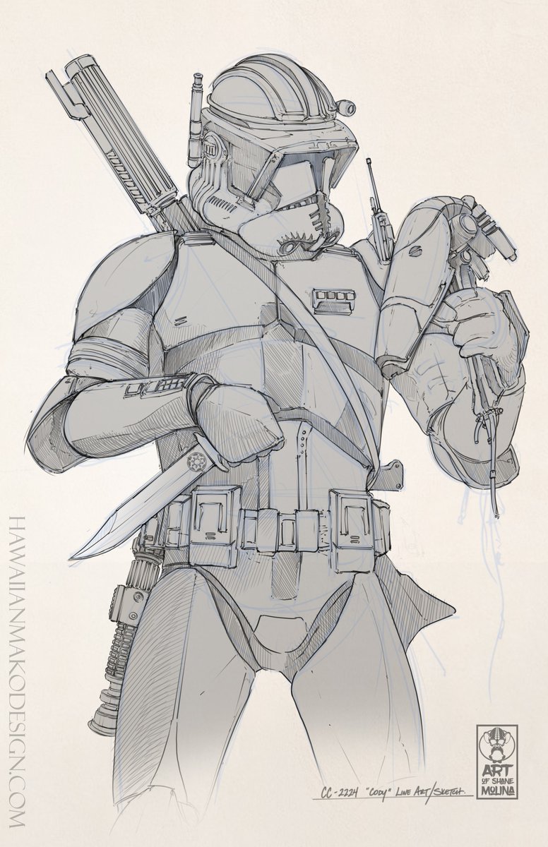 2. Commander Cody - Line Art/Sketch by Shane Molina! #clonewarssaved. 