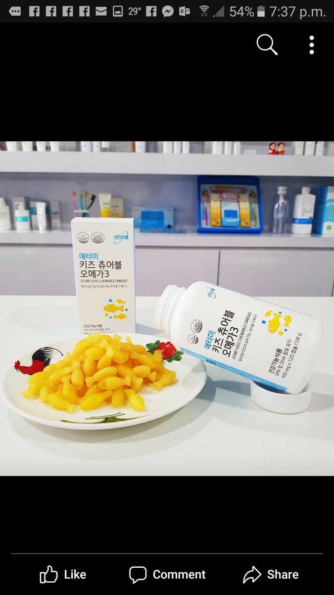 AtomySora's tweet image. Omega 3 for kids... sweet... makes your kids smart...