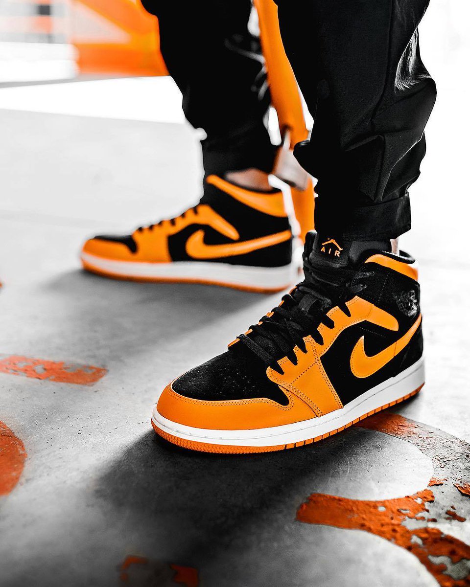 jordan 1 mid orange peel