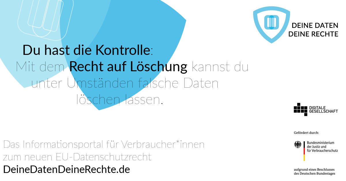 Du hast die Macht! In manchen Fällen kannst du deine persönlichen Daten löschen lassen.

#DSGVO #DeineDatenDeineRechte

Mehr zum Thema:
📺Erklärfilm youtu.be/46FfZTCNj9A
📒Text deinedatendeinerechte.de/themen/rechte-…
📝Musterschreiben deinedatendeinerechte.de/themen/rechte-…
🕹️Spiel dataclash.de