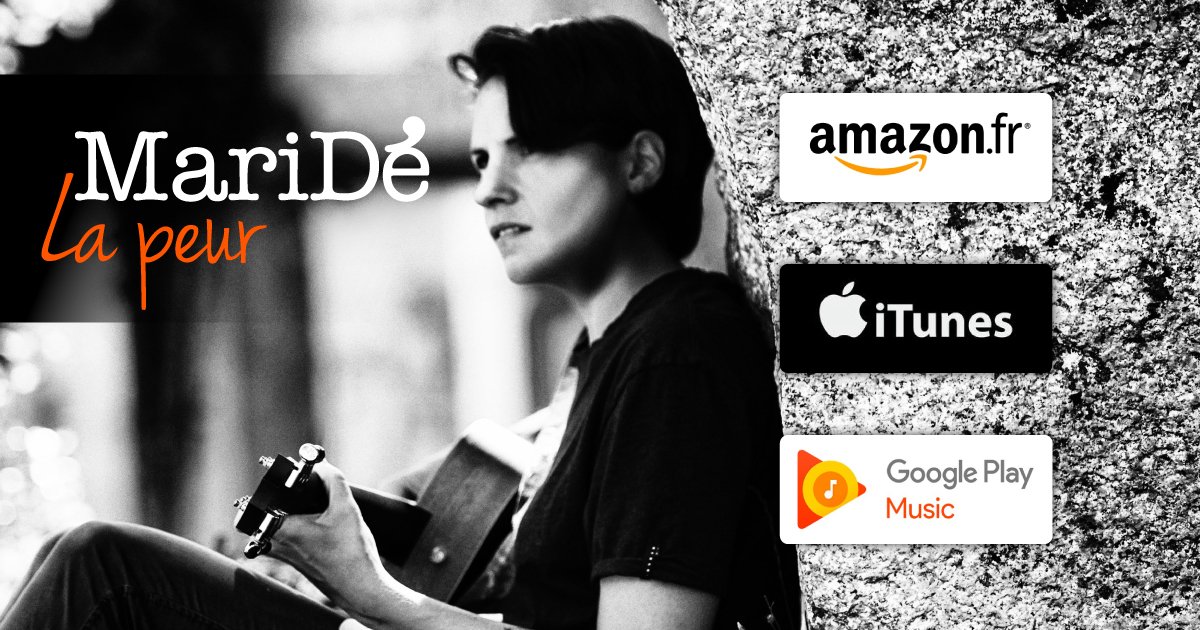 Précommandez "La Peur", le premier single de <a href="/MarideOfficiel/">MariDé Officiel</a> sur vos stores préférés. #LaPeur #MariDé #Musique #PopRock <a href="/amazonmusic/">Amazon Music</a> 
<a href="/GooglePlayMusic/">Google Play Music</a>

Amazon : amzn.eu/aKZNq70
Google Play : goo.gl/ZigjwD
iTunes : goo.gl/ZaN8RK