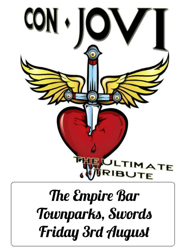 Cant wait to welcome these guys to the Empire stage tonight!!! Kick off your BH weekend at <a href="/EmpireBarSwords/">Empire Swords</a>! Whats your favourite Bon Jovi track? #BonJovi #tribute #conjovi #dublin #BankHolidayWeekend