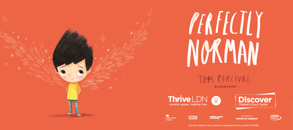 ThriveLDN's tweet photo. The next #PerfectlyNorman free storytelling session for parents &amp; children is at #Hook library in #Kingston - THIS SATURDAY (4 Aug) starting 10:30am. Drop in and book now!
@Discover_Story @TomPercivalsays 
#mentalhealth #OKLDN https://t.co/Sd5z7HrJrB