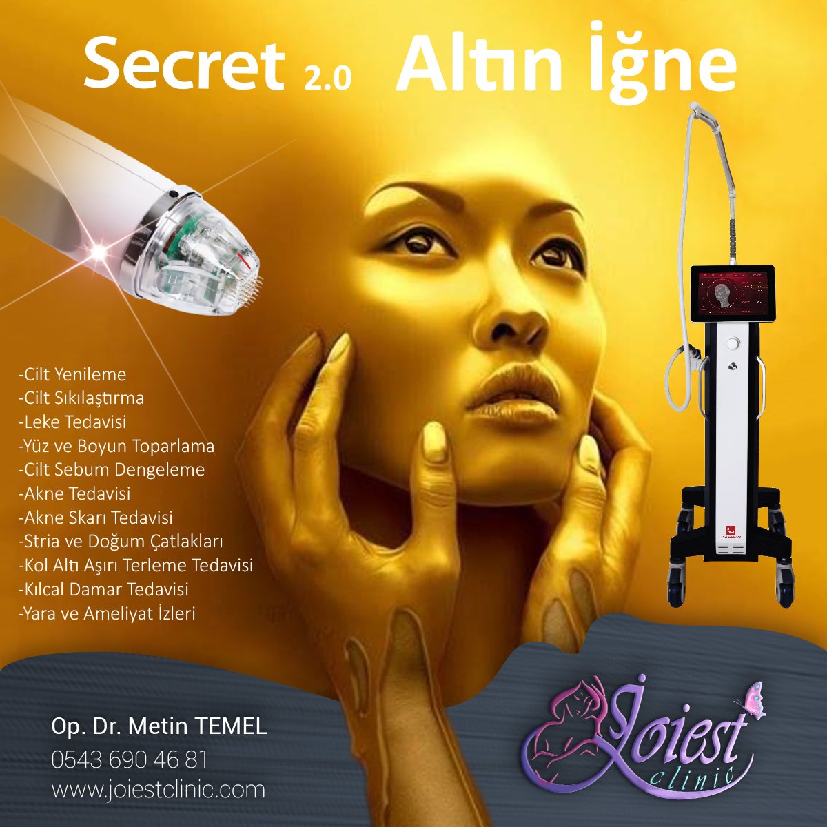 Secret altin igne leke tedavisinde, cilt yenilemede, anti-aging amacıyla, akne izlerinin giderilmesinde, gebelik çatlaklarinin tedavisinde ve terleme tedavisinde güvenle kullanilmaktadir.
#altinigne #secret #leketedavisi #aknetedavisi #akne #estetik #hatay #antakya #joiest