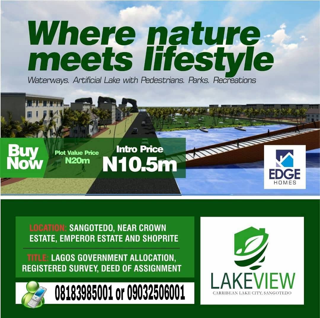 ReebookFiles's tweet image. CARRIBEAN LAKE City is a new property with Global C of O in View, Government approved and well documented. Located on the Lagos island, Sangotedo opposite Shop right 👉.
#RealEstate
#Lagosisland
#Property
#PropertyDevelopment
#Lagos

Pls Retweet my Client might just be on your TL