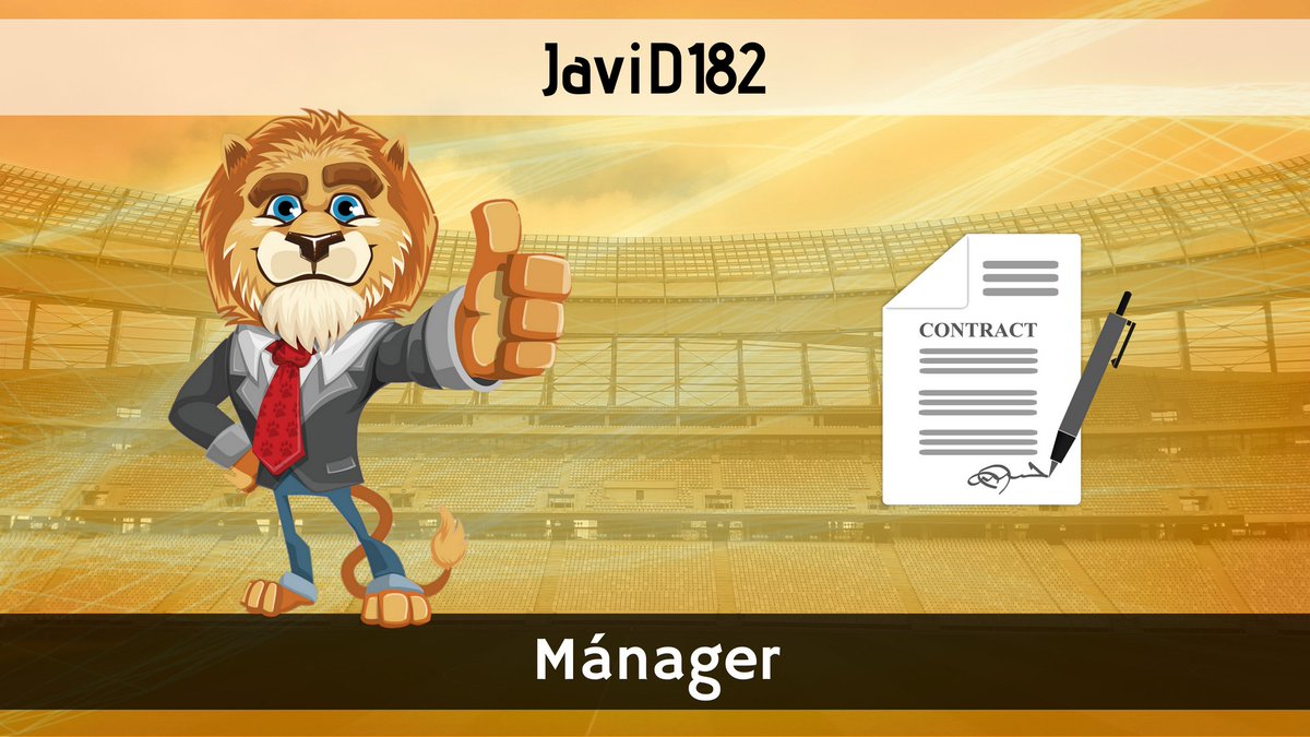 📢COMUNICADO DEL CLUB📢

📝Nuestro, hasta ahora jugador <a href="/javid_fifa/">JAVI D.</a>, deja los terrenos de juego y se incorpora al cuerpo técnico como mánager del equipo.

⚽️🦁¡Tu suerte será la nuestra!🦁⚽️

#AvantiLion