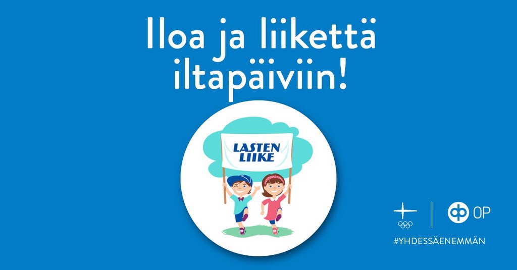 Tiesitkö,että 70% lapsista on iltapäivien liikuntakerhojen ulkopuolella? Haluamme kannustaa lapsia liikkumaan ja lahjoitimme Espoon ja Helsingin lapsille yhteensä neljä liikuntakerhoa. Ota haaste vastaan ja tule mukaan tukemaan lastenliikeiltapaiva.fi/mitatehtais #lastenliike #OPHelsinki