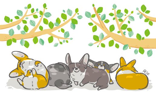 サカモトリエ イラストレーター Auf Twitter 木陰でお昼寝コーギー コギまるけ Corgi Illustration コーギー コギまるけ イラスト T Co M5dpapwka5