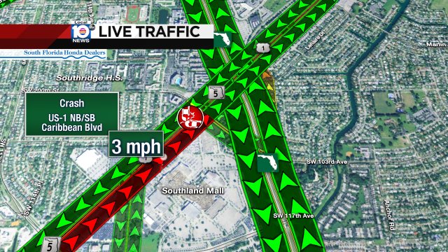 Crash on US-1 NB at Caribbean Blvd. 2 Lanes Blocked #traffic https://t.co/Z6noltranw