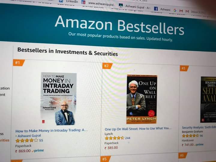 My 1st book-intraday trading book qualifies again for Amazon best reads for Aug 2018. Ranks at No.1 as best seller on Amazon. Feels good seeing it side by side with other best names in books...like of Peter Lynch n Benjamin Graham and many more.. #tradingbooks #TradingStrategies