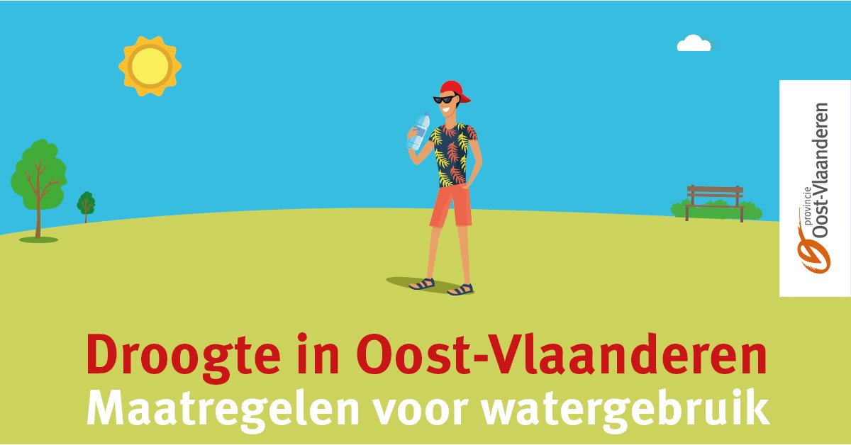 Beperkte versoepeling van de #droogte maatregelen in <a href="/oost_vlaanderen/">Provincie Oost-Vlaanderen</a> vanaf vandaag oost-vlaanderen.be/droogte