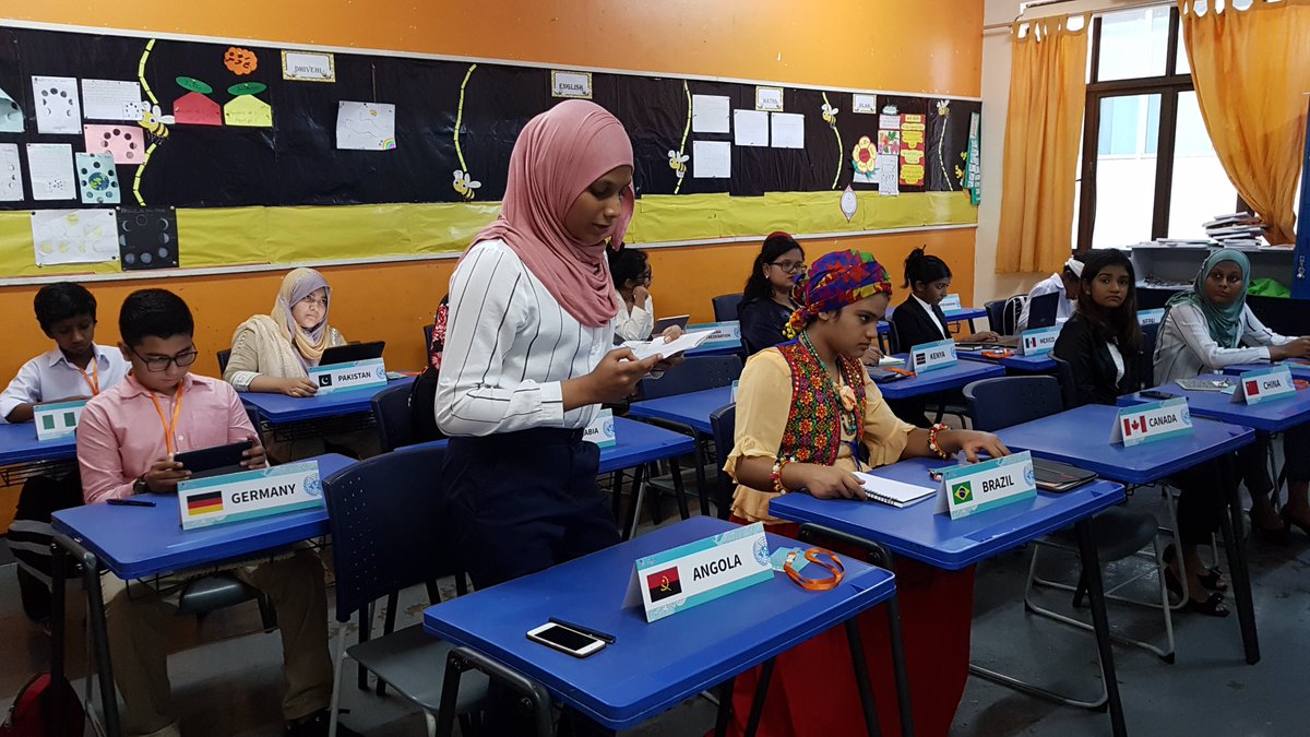 UNFPAMaldives's tweet photo. #HappeningNow: International Model United Nations Conference in the Maldives @mvmun_ @UNFPAMaldives is proud to support Maldivian youth building their confidence, leadership &amp; diplomatic skills. Model UN is an exercise involving research, public speaking &amp; teamwork. Well done! https://t.co/zpHbx97IsZ