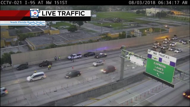 Crash on I-95 NB at NW 151st St. 2 Lanes Blocked #traffic https://t.co/ZkV27uwimM