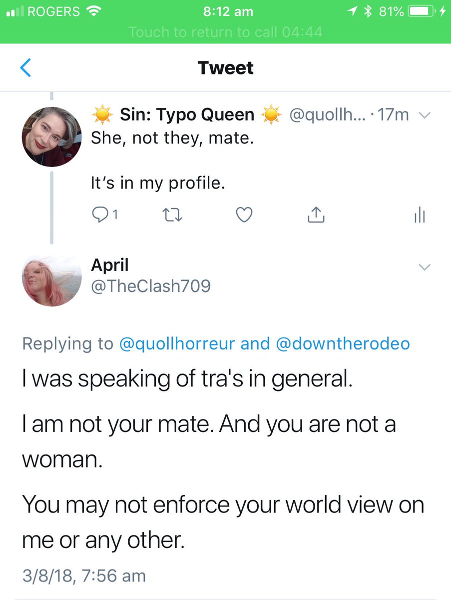 It’s been a while since I updated the  #TERFgogglesThis is April. She does like to blame shifting. Pretty much everything she accuses others of doing is exactly what she does.