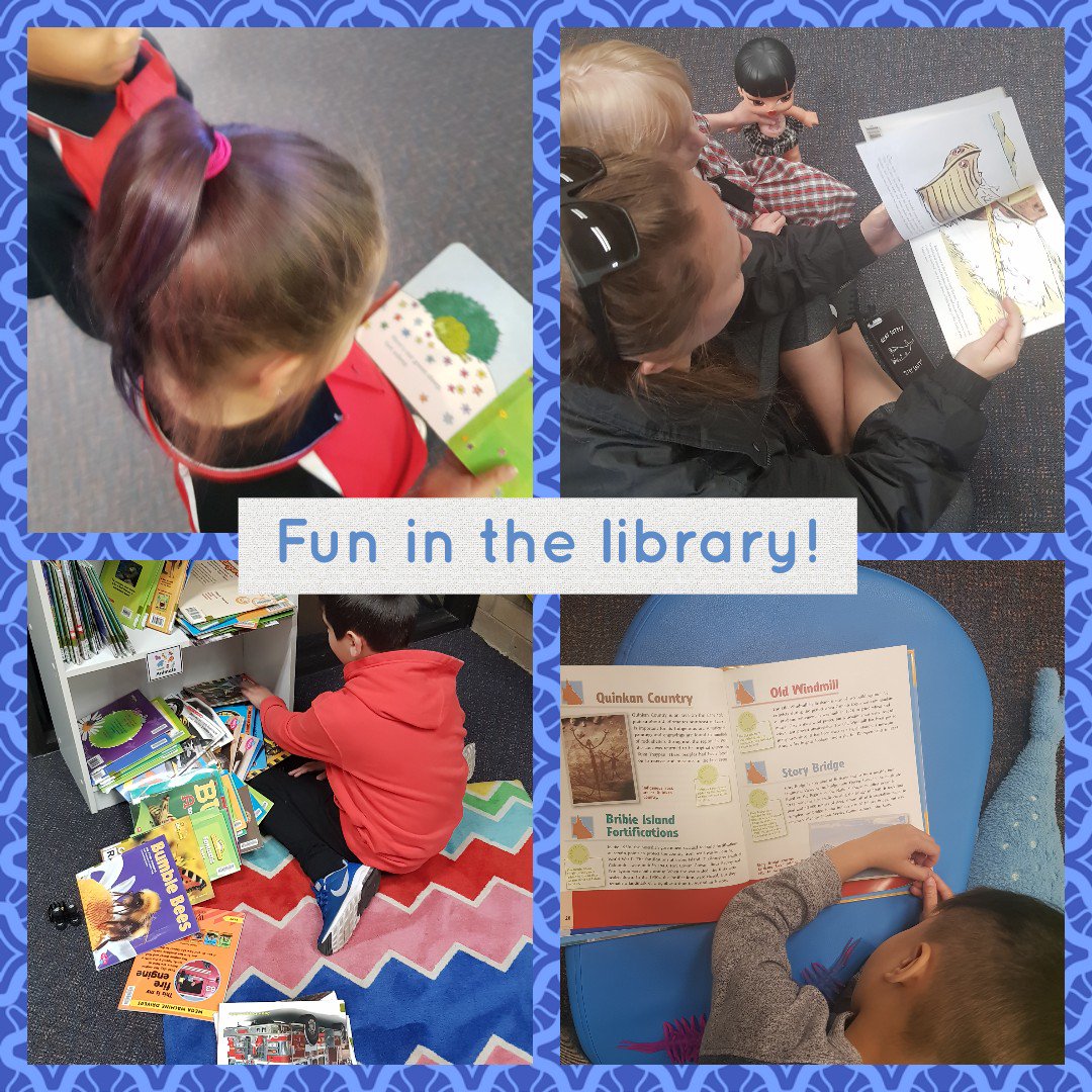 4 students, with varied needs, accessing the library space... and loving it! So proud 🤗 #librarylife