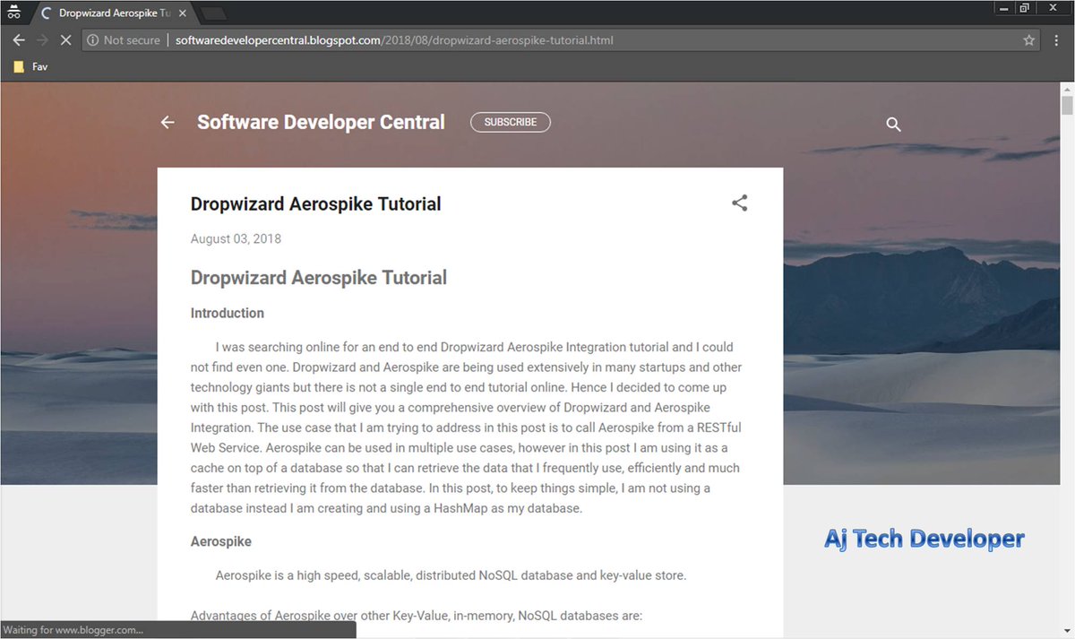 AjTechDeveloper's tweet image. Learn to integrate #Dropwizard @dropwizardio with #Aerospike @aerospikedb in simple steps at #SoftwareDeveloperCentral with end to end working code in #GitHub: softwaredevelopercentral.blogspot.com/2018/08/dropwi…