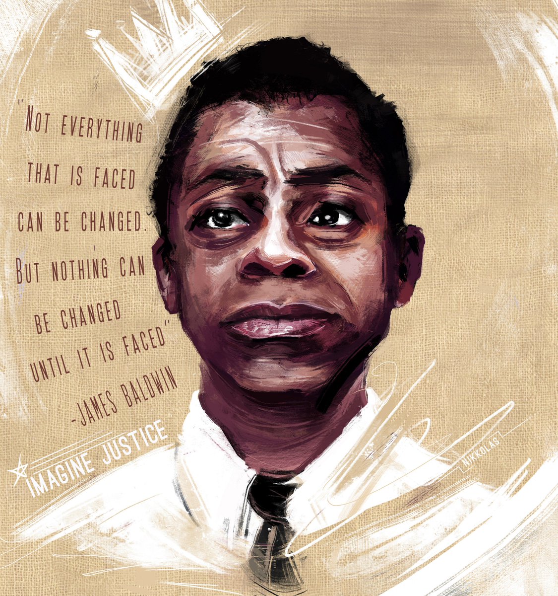 common's tweet image. "Not everything that is faced can be changed. But nothing can be changed until it is faced" James Baldwin.