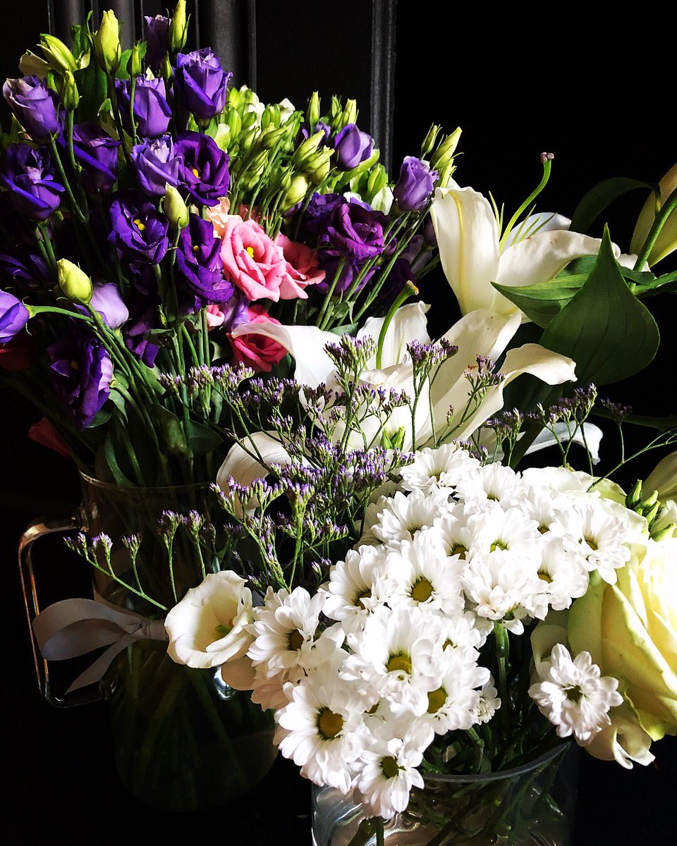 RhianJones's tweet photo. Decided to become a florist... 

(Thanks to everyone for their well wishes, and the beautiful flowers 💜 - I promise I’m resting) https://t.co/e0mG691xw1
