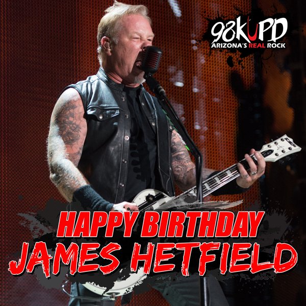 Happy Birthday to the legend, James Hetfield of  Photo by 