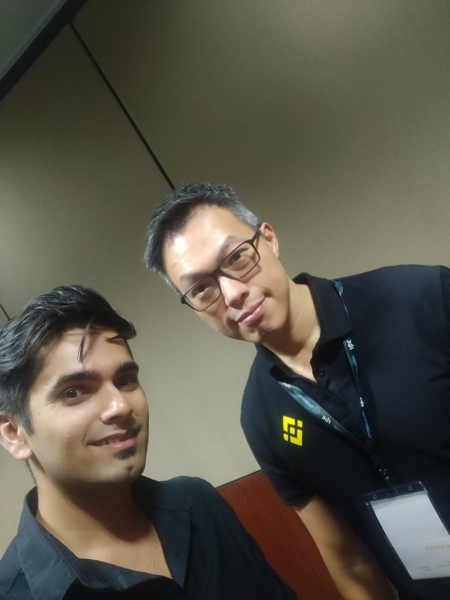 curious_rv's tweet image. Look who I met @SHERM8N. It was great catching up with you @Teddy_lin from @binance at #InternationalBlockchainCongress