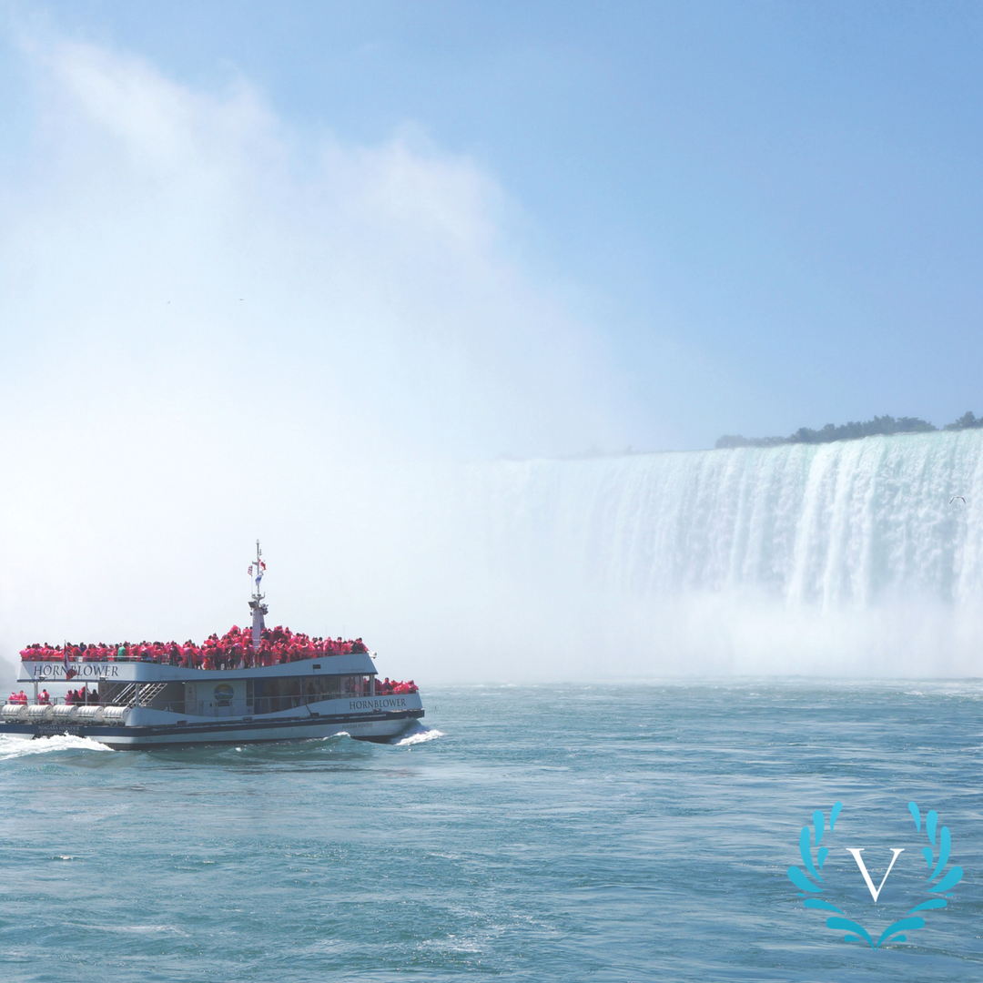 VictoryCruise's tweet photo. #FunFactFriday The Niagara Falls are made up of 3 waterfalls, the American Falls, the Bridal Veil Falls and the Horseshoe Falls, which is the largest of the 3. Today our Victory II will be visiting the falls & passengers will get to experience their majesty! #SailingWithVictoryII https://t.co/sJg12jWWlU