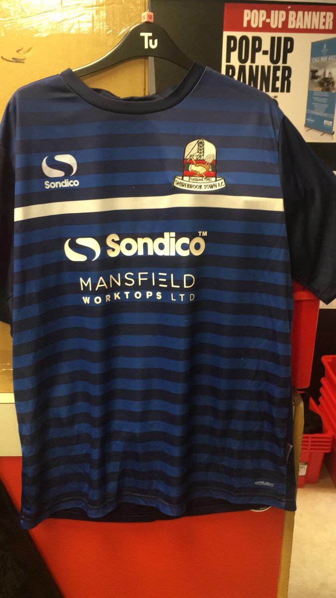 ShirebrookTwnFC's tweet image. The Home and away shirts of the first team and Reserves have been printed with the new sponsors again thank you to Mansfield Worktops LTD and ARBA for sponsoring the teams this season