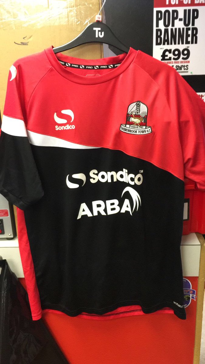 ShirebrookTwnFC's tweet image. The Home and away shirts of the first team and Reserves have been printed with the new sponsors again thank you to Mansfield Worktops LTD and ARBA for sponsoring the teams this season