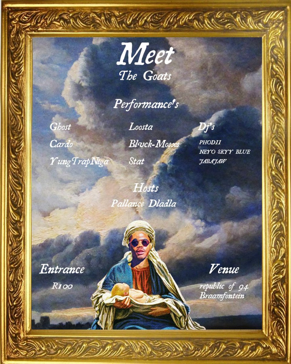 BKool_Media's tweet photo. 3 August / Tonight
#MeetTheGoats
Republic Of 94, Braamfontein
6pm
R100 entrance
#BKoolMedia https://t.co/4a7jQJOOQM