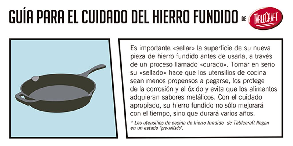 DbmarkTweet's tweet image. Te presentamos una serie de #consejos para el cuidado de las piezas de #hierro #fundido. Esta guía visual te indica los pasos a seguir para un perfecto "sellado" del producto. ow.ly/jNos30lfGSj @tablecraftEU
