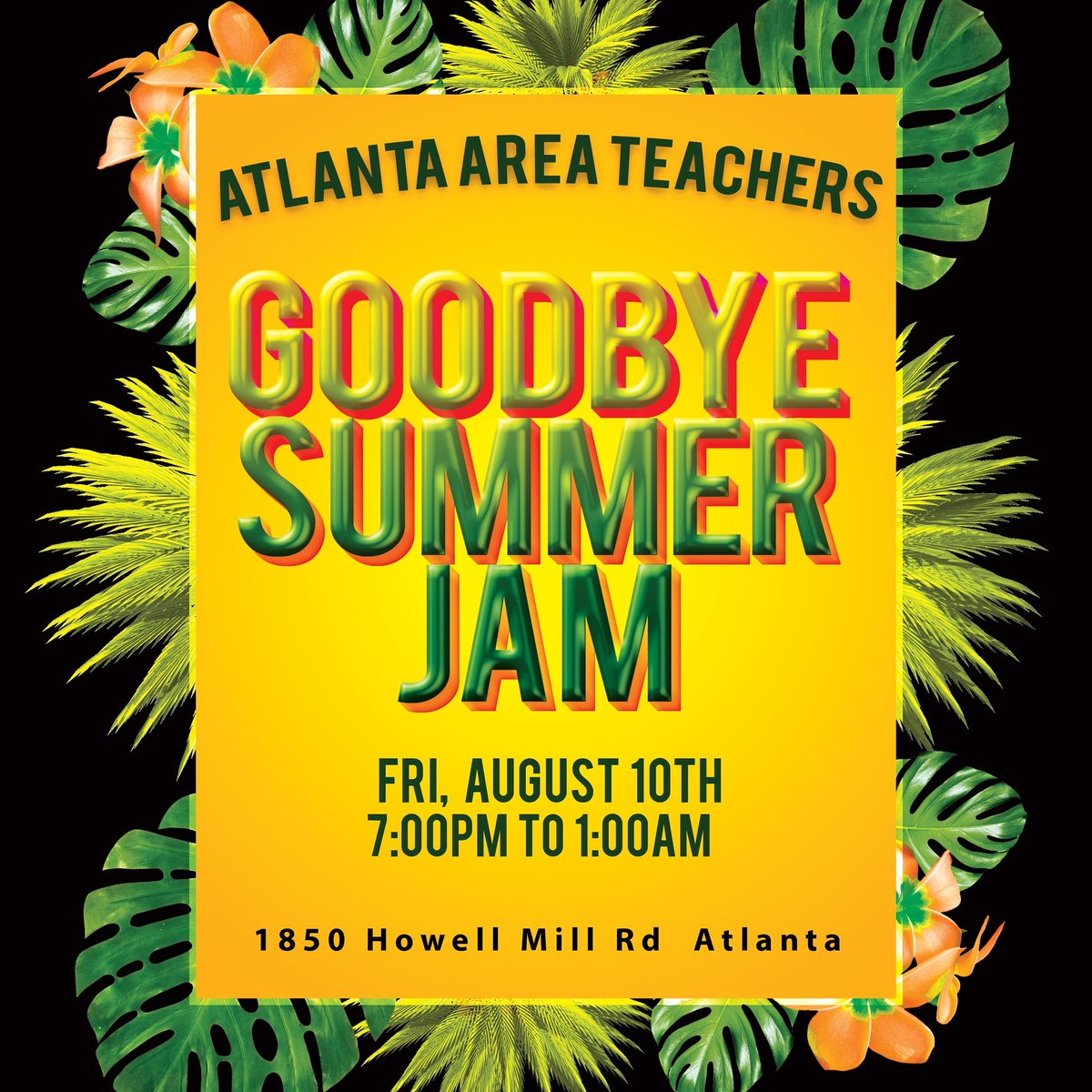 Rain date! Just more time for you to make sure you are there!