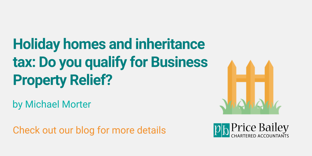 Our latest post by <a href="/MMorterTax/">Michael Morter</a> answers questions on holiday homes and inheritance tax, could you qualify for business property relief? Read more here #tax #holidayhome #taxrelief ow.ly/BsfH30lfEga