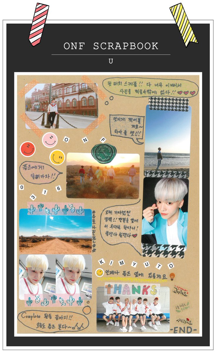onfturkey's tweet photo. [#ONF1stAnniversary] 03.08.2018 FANCAFE güncellemesi: 

ONF - FOTOĞRAF ALBÜMÜ (Scrapbook) etkinliğinde paylaşılan fotoğraflar❤️Fotoğrafın üstündeki yazıları daha sonra çevireceğiz!

ONF - SCRAPBOOK 💡U💡

#축데뷔1주년 #온앤오프 #ONOFF #ONF #ONF_DAY https://t.co/C1n3xKD9pQ