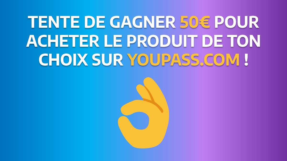 YouPass.com (@youpassfr) on Twitter photo #Concours
50€ à gagner pour les dépenser sur YouPass.com 😎
RT ce tweet + Follow
<a href="/YouPassFR/">YouPass.com</a> pour participer !
Tirage à 17h30
Let's goooo 🔥🔥🔥 #Concours
50€ à gagner pour les dépenser sur YouPass.com 😎
RT ce tweet + Follow
<a href="/YouPassFR/">YouPass.com</a> pour participer !
Tirage à 17h30
Let's goooo 🔥🔥🔥