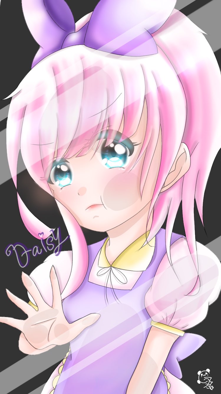 くうたそ 久しぶりのイラスト投稿 デイジー擬人化にして閉じ込めて待ち受けにしてみた ちょっと髪の毛ピンク強すぎたかな あと 顔と体のサイズ感が皆無 難しい フリーアイコン フリーイラスト デイジー ダック 待ち受け画面 すこし