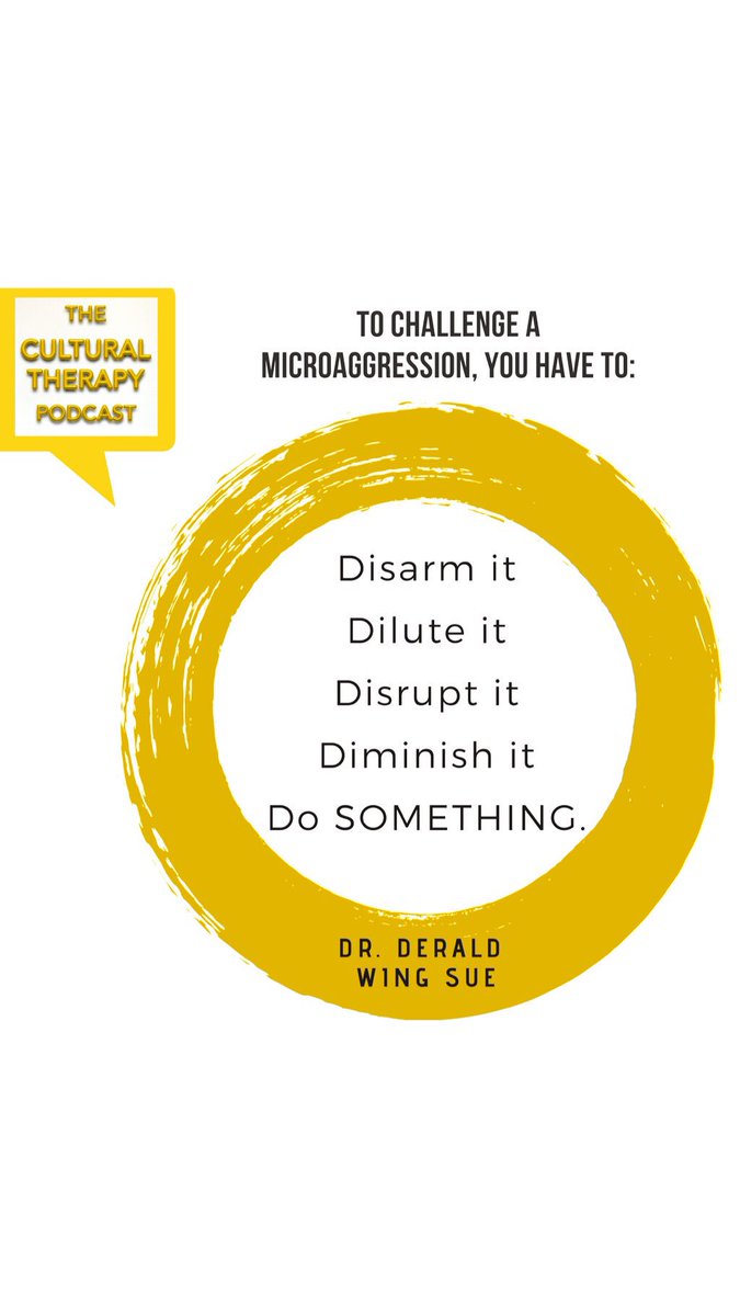 Therapy_ForUs's tweet photo. Dr. Sue dropped some gems in the last episode of the Cultural Therapy Podcast! Have y’all listened in? 😬
•
#microaggressions #microinterventions #socialactivism #therapy #podcast #podcasts #mentalhealth https://t.co/XxDT5iwm4g