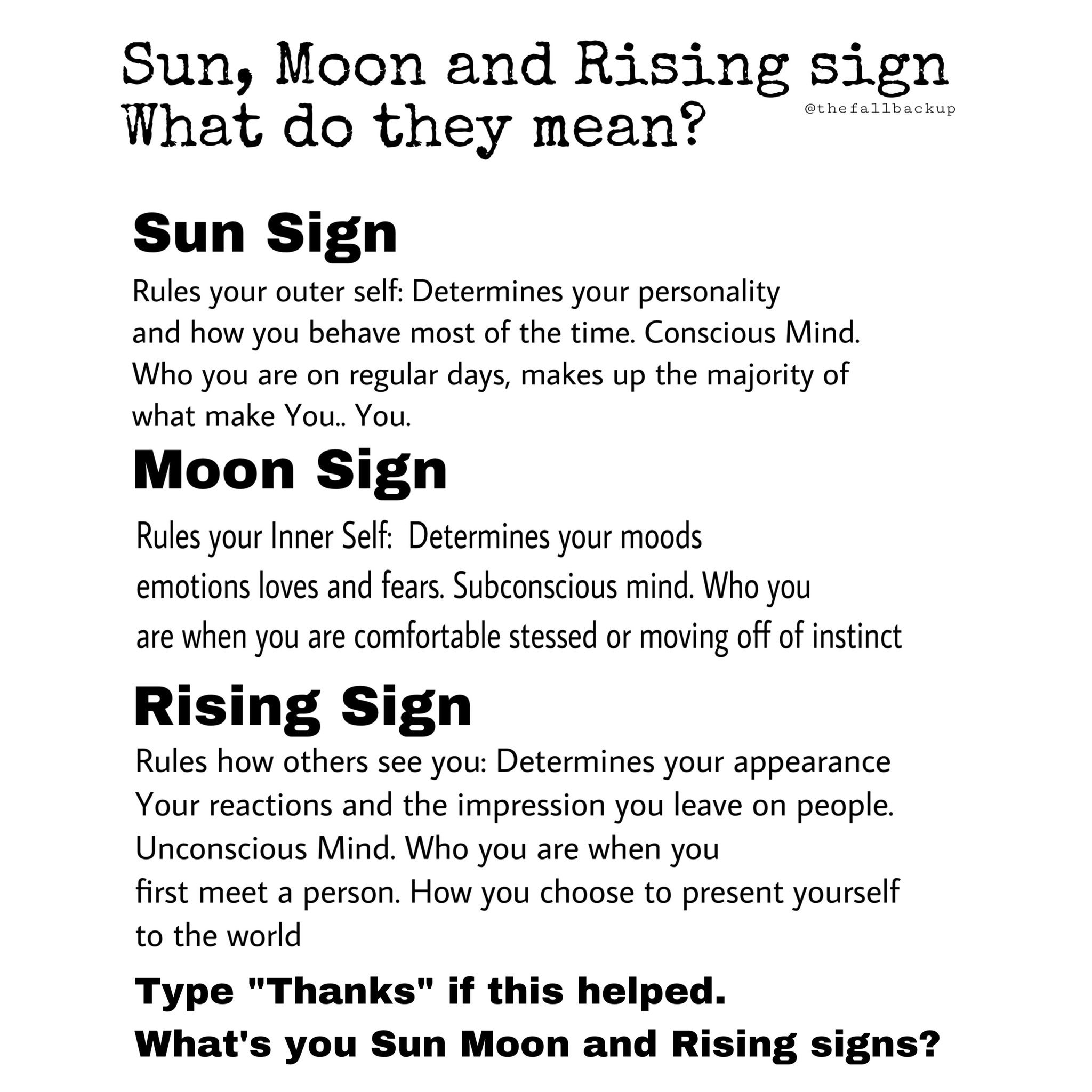 Empath ❀ on X: Here's what your Sun Moon and Rising signs mean   / X